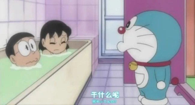 Phụ huynh Nhật hô hào, gửi đơn phản đối việc chiếu cảnh Xuka tắm rửa trong hoạt hình Doraemon