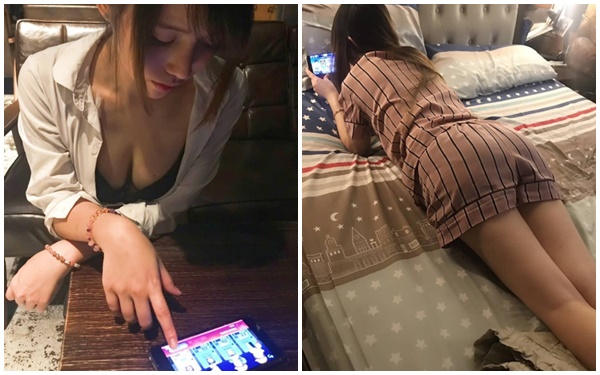 Hết ngồi rồi lại nằm chơi game trên điện thoại, nàng hot girl khiến cho cộng đồng mạng không khỏi xao xuyến