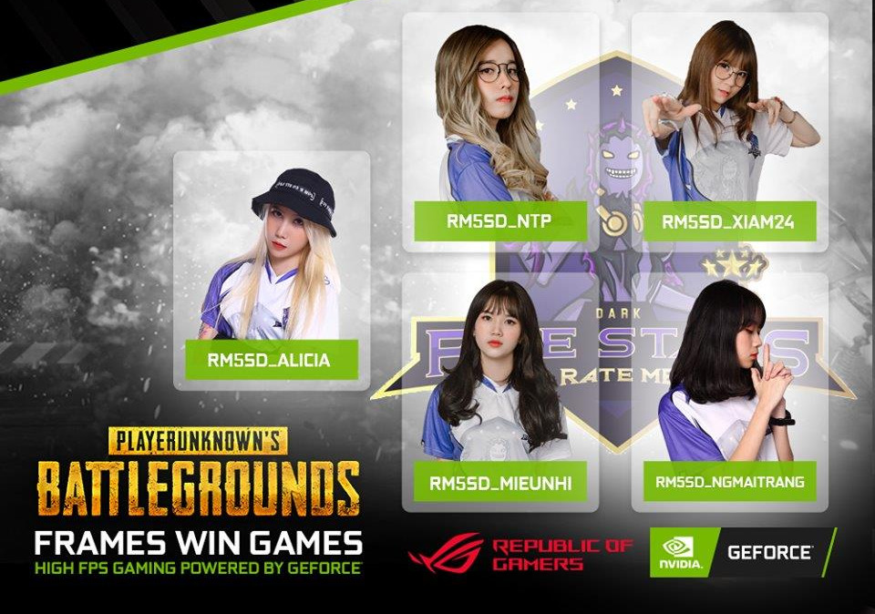 The 1st PUBG Female Vietnam Championship - giải đấu PUBG nữ đầu tiên tại Việt Nam được tài trợ bởi ROG và NVIDIA