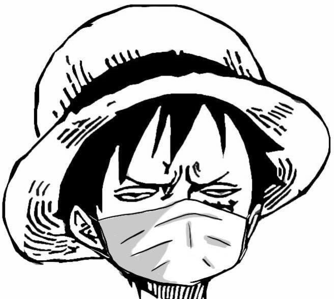 One Piece thời Covid-19, Luffy cũng phải đeo khẩu trang cẩn thận để phòng dịch