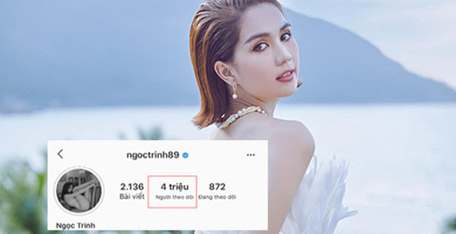 Ngọc Trinh trở thành nghệ sĩ thứ 3 của Vbiz cán mốc 4 triệu follower Instagram, hứa tặng quà đặc biệt cho fan ăn mừng