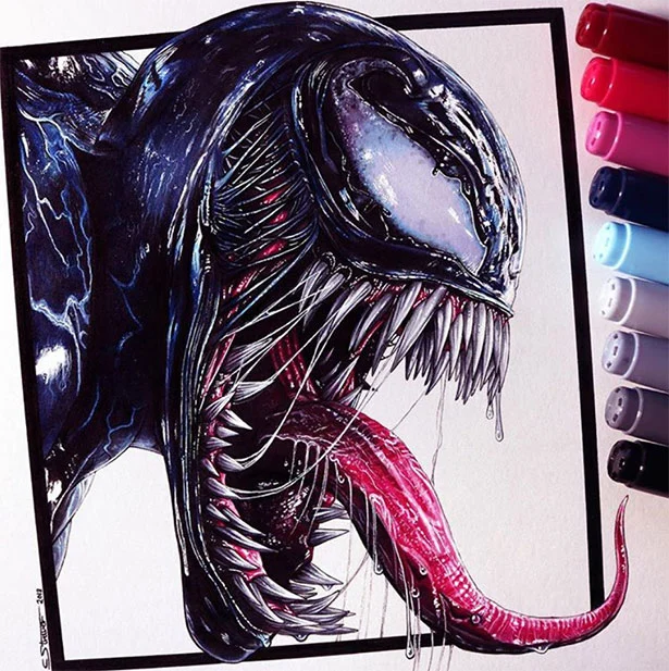 Fan art Venom mang lại cho bạn sự kinh hãi và kích thích, với những tác phẩm mỹ thuật đẹp mắt và đầy sáng tạo. Hãy cùng khám phá những bức vẽ tuyệt vời này và đắm chìm vào thế giới kinh dị của Venom.