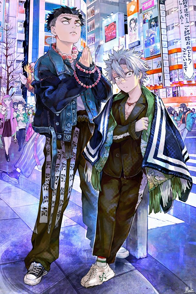 Kimetsu no Yaiba: Dàn Thợ Săn Quỷ xuyên không đến thế giới hiện đại qua loạt fan art cực chất - Ảnh 14.