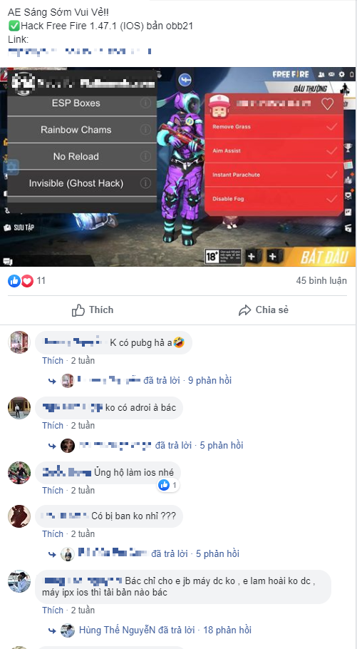 OB21 của Free Fire vừa mới ra, số tài khoản hack “bay màu” lên tới con số khổng lồ, hacker vẫn tự tin mình “bất tử” - Ảnh 5.