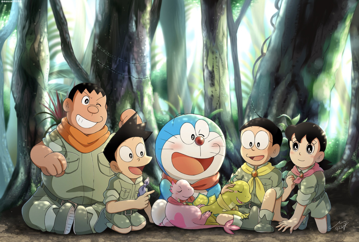 Bộ tranh Doraemon và bè bạn siêu đáng yêu dành cho các fan hâm mộ mèo máy