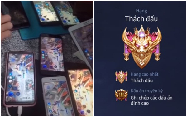 Liên Quân Mobile: Nghi vấn dàn Thách Đấu &quot;nghìn Sao&quot; là thành quả của 1 người chơi 10 máy