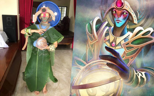 Chỉ cần lá và băng keo, nữ cosplayer gợi cảm khiến cộng đồng DOTA 2 Việt xịt máu mũi - Ảnh 12.