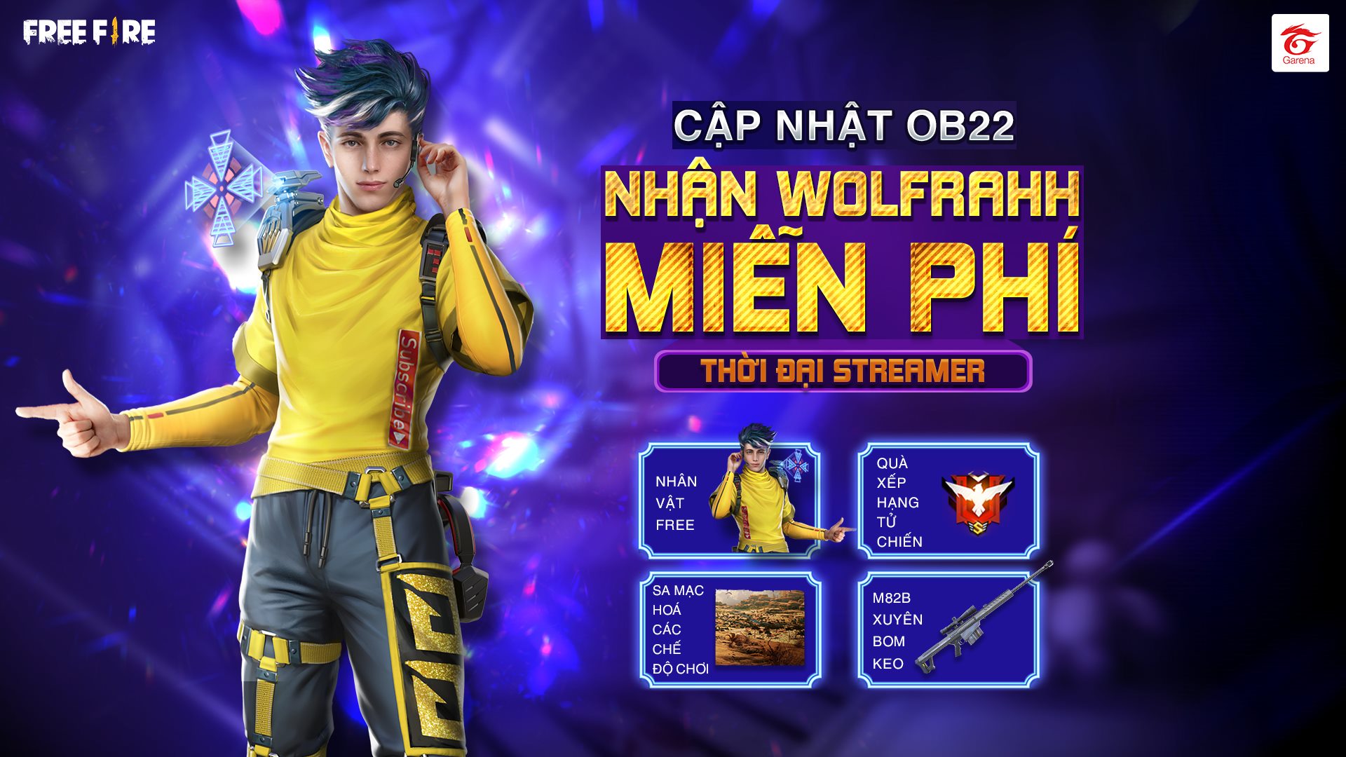 Lần đầu tiên, Free Fire tặng miễn phí nhân vật mới trong phiên bản OB22, nhưng cách nhận ra sao mới là điều đáng nói