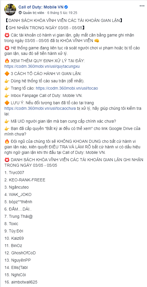 Chưa đầy ba tuần sau khi ra mắt, số lượng tài khoản Call of Duty: Mobile VN bay màu vì hack khiến game thủ ngỡ ngàng  - Ảnh 2.