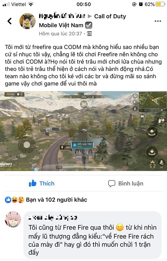 Game thủ Free Fire qua chơi Call of Duty Mobile ấm ức lên tiếng: Sao nhiều bạn cứ xúc phạm tôi? - Ảnh 3.