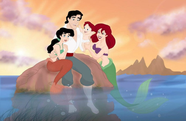 Bộ tranh &quot;Khi 18 cặp đôi nổi tiếng của Disney có con&quot; thu hút sự chú ý trên toàn thế giới