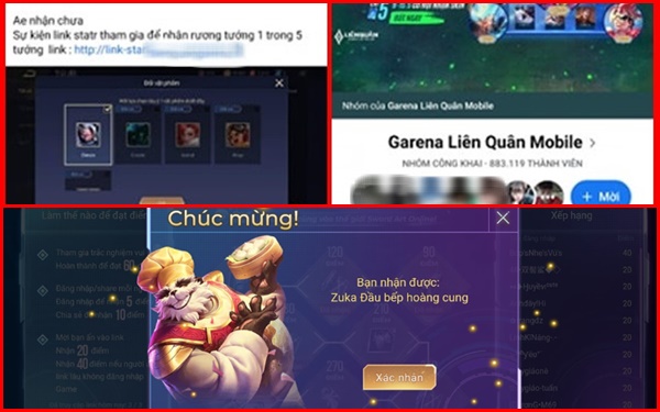 Garena phản hồi vụ link Website lừa đảo xuất hiện trên nhóm cộng đồng Liên Quân Mobile