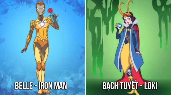 Không còn &quot;bánh bèo&quot; các công chúa Disney hô biến &quot;cực ngầu&quot; khi biến thành các siêu anh hùng Marvel và DC