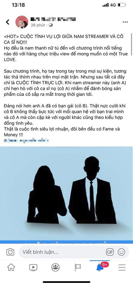 Một fanpage về showbiz bóng gió ám chỉ Cara - Noway là cuộc tình vụ lợi, quản lý SBTC gay gắt đáp trả - Ảnh 1.