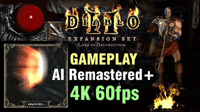 'Lột xác' huyền thoại Diablo II lên độ phân giải 4K 60 FPS mượt mà bằng trí tuệ nhân tạo