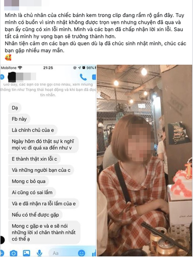 Toàn cảnh vụ gái xinh lén quẹt bánh kem dậy sóng MXH: Chính chủ lên tiếng xin lỗi nhưng loạt người thân không quen trên trời rơi xuống mới đang là tâm điểm chú ý - Ảnh 6.
