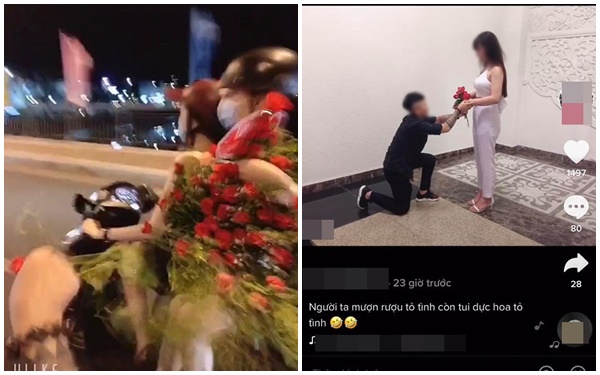 Giật trộm hoa từ người đi đường mang tỏ tình bạn gái rồi thản nhiên khoe trên trang cá nhân, anh chàng xăm trổ nhận cả rổ gạch đá từ phía cộng đồng mạng