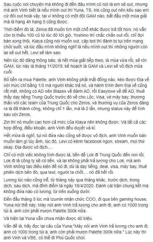 Quản lý GAM nợ lương tuyển thủ nhưng vẫn có tiền đi du lịch, mua xế hộp, HLV Yuna còn 1k trong túi vẫn không được trả tiền - Ảnh 9.