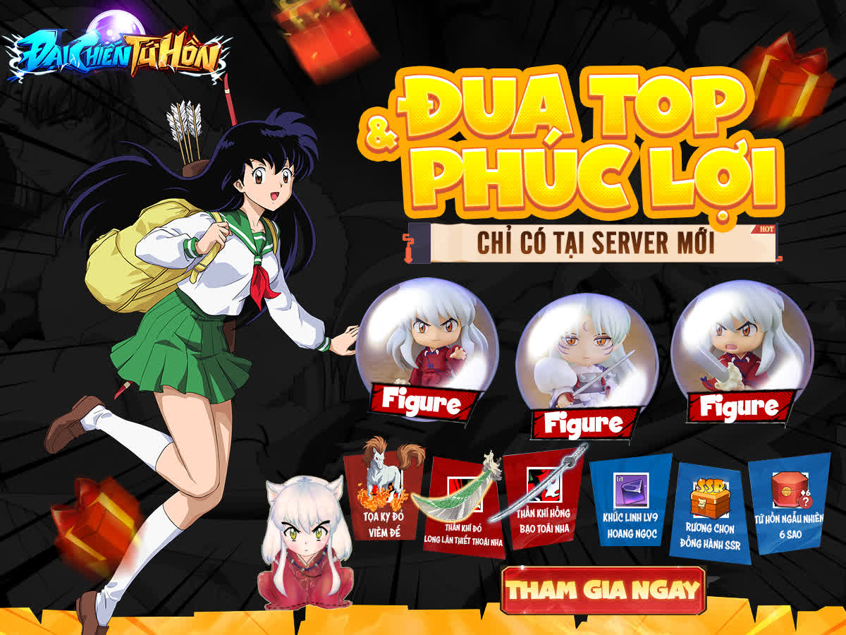 Khởi động sự kiện ĐUA TOP nhận  FIGURE cực HOT cùng Đại Chiến Tứ Hồn - Game nhập vai hành động duy nhất có bản quyền manga tại Việt Nam