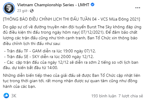 VCS Mùa Đông 2021 gặp lỗi liên tục, cộng đồng bực bội tổ chức giải càng ngày càng đi xuống - Ảnh 1.