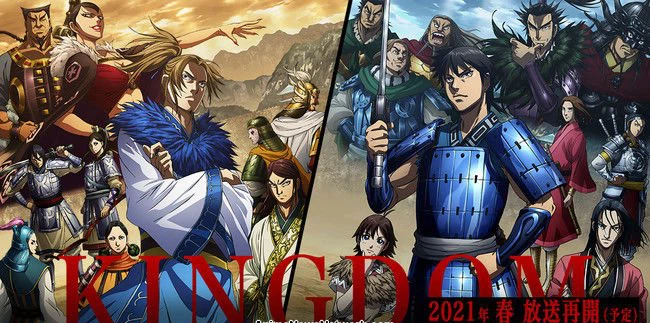 Sau nhiều ngày chời đợi cuối cùng anime Kingdom season 3 chính thức quay  lại vào tháng 4 năm 2021