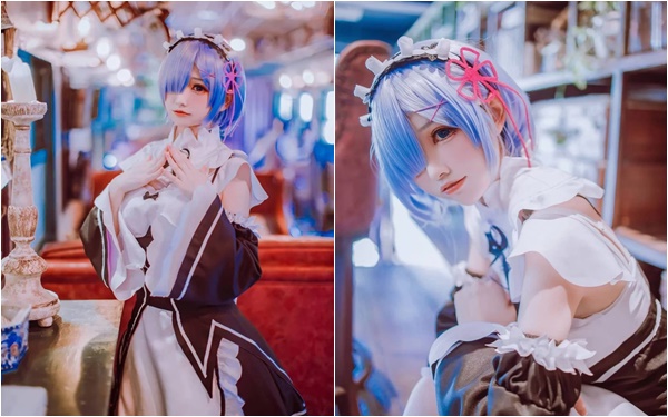 Đắm mình trước bộ cosplay cô nàng Rem trong Re:Zero, có cô hầu gái như này thì ở nhà cũng mãn nguyện