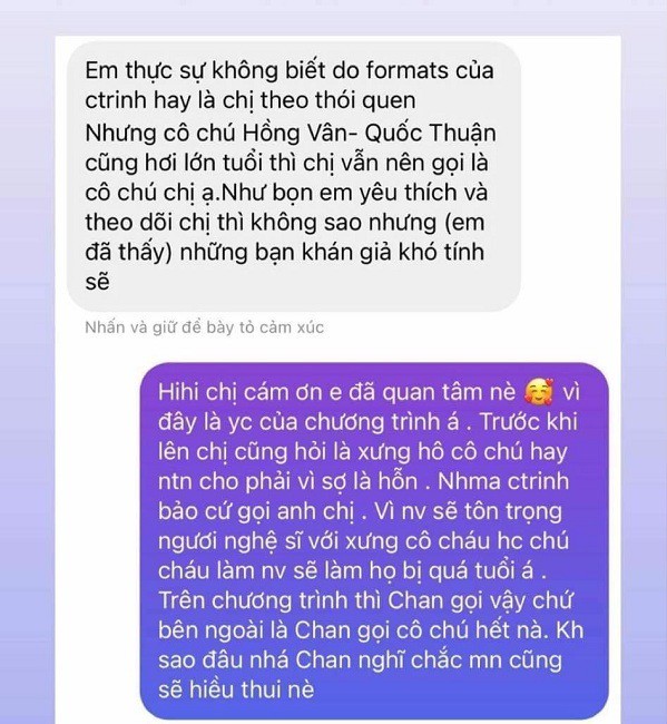 Bị góp ý vì xưng hô thiếu tôn trọng với MC lớn tuổi trên sóng truyền hình, vợ trẻ streamer giàu nhất Việt Nam “phản pháo” thuyết phục - Ảnh 3.