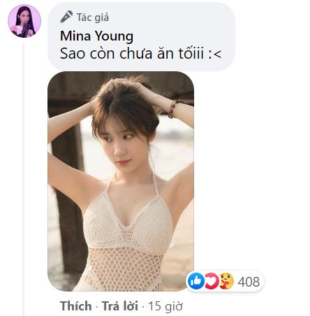 Khoe hình mặc bikini sexy, Mina Young còn bắt trend viết cap giống Sơn Tùng M-TP khiến fan phấn khích - Ảnh 2.