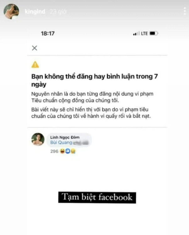 Trong vòng 1 tháng bị khóa Facebook đến hai lần, chuyện gì xảy ra với tài khoản của Linh Ngọc Đàm? - Ảnh 3.