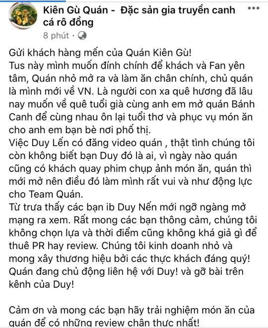 Review quán ăn trong mùa dịch, Duy Nến bị lên án, netizen tẩy chay đến cùng, video vừa ra đã phải gỡ xuống - Ảnh 6.