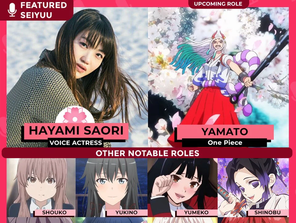 Các fan háo hức khi &quot;Trùng Trụ&quot; Hayami Saori sẽ là seiyuu lồng tiếng cho Yamato trong One Piece