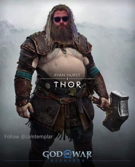 Chết cười với loạt ảnh chế tạo hình mới của Thor trong God of War: Ragnarok, cái bụng bia là điểm nhấn - Ảnh 5.