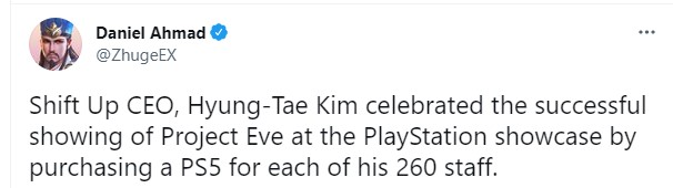 Giới thiệu thành công game Project Eve, CEO Shift Up chi gần 3 tỷ để mua PS5 ship tận bàn tặng cho nhân viên - Ảnh 3.