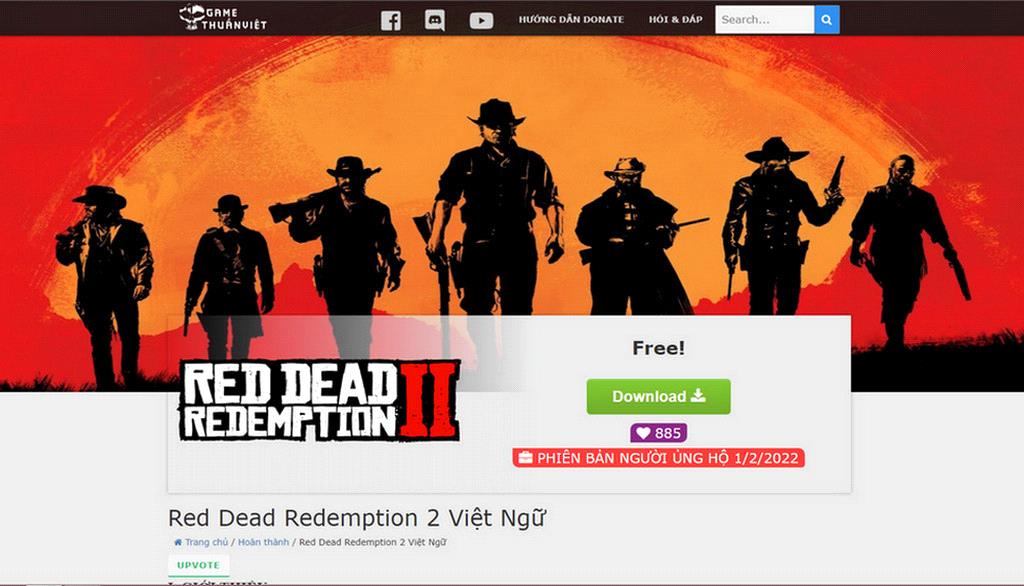 Bom tấn Red Dead Redemption 2 chính thức có bản Việt Hóa 100%