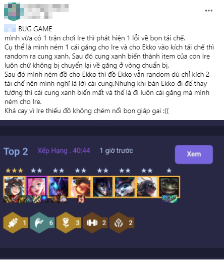 Game thủ phát hiện lỗi nặng của Tái Chế trong ĐTCL, fan cà khịa: Không phải bug mà là cơ chế 200 năm - Ảnh 2.