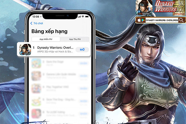 Dynasty Warriors: Overlords Top 1 BXH App Store, game thủ rộn ràng khoe “nhân phẩm” ngay ngày đầu ra mắt
