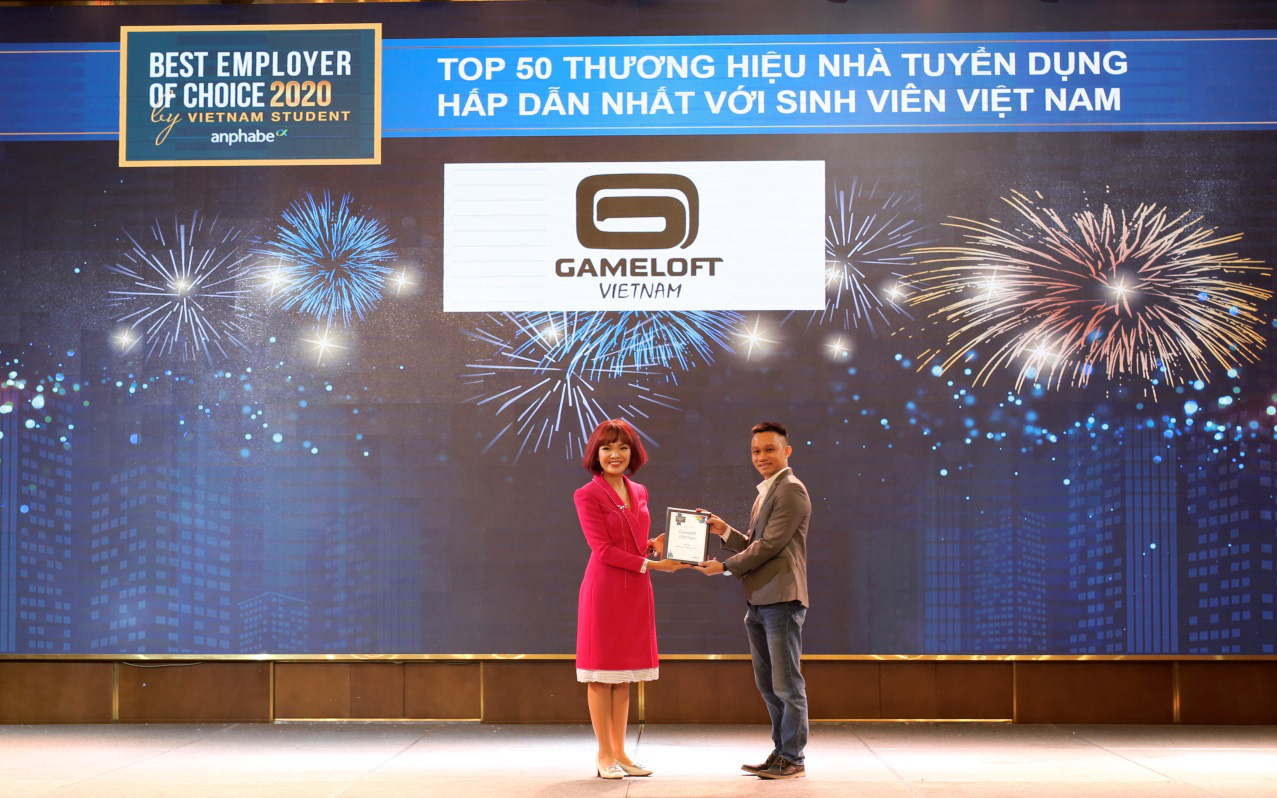 Gameloft đạt danh hiệu nhà tuyển dụng về game hấp dẫn sinh viên