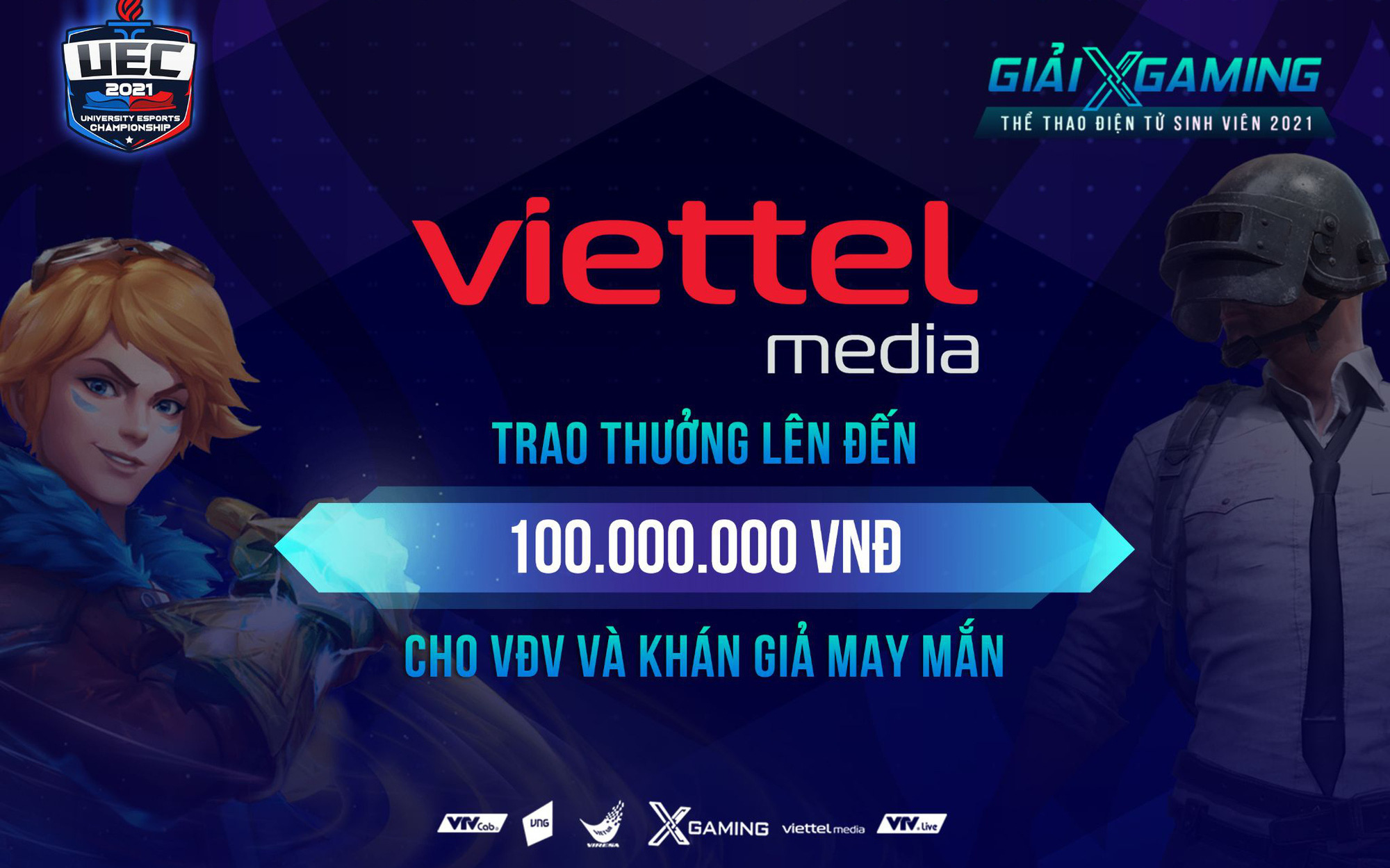 Nóng! Viettel Media 'mạnh tay' trao thưởng 100 triệu đồng cho VĐV và khán giả may mắn trong đêm Chung kết Xgaming - UEC 2021