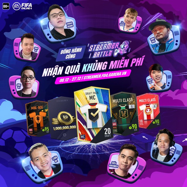 Vinh Râu, Vodka Quang, Luận BK cùng loạt streamer đình đám chính thức tham gia Streamer Battle của FIFA Online 4 - Ảnh 1.