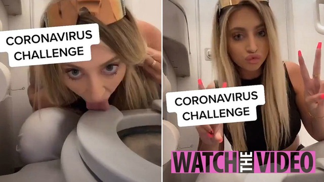 Đăng video liếm nhà vệ sinh vì thử thách Corona trên Tik Tok kiếm 2 triệu view, cô gái bị cư dân mạng chỉ trích lớn rồi còn nghịch dại - Ảnh 1.