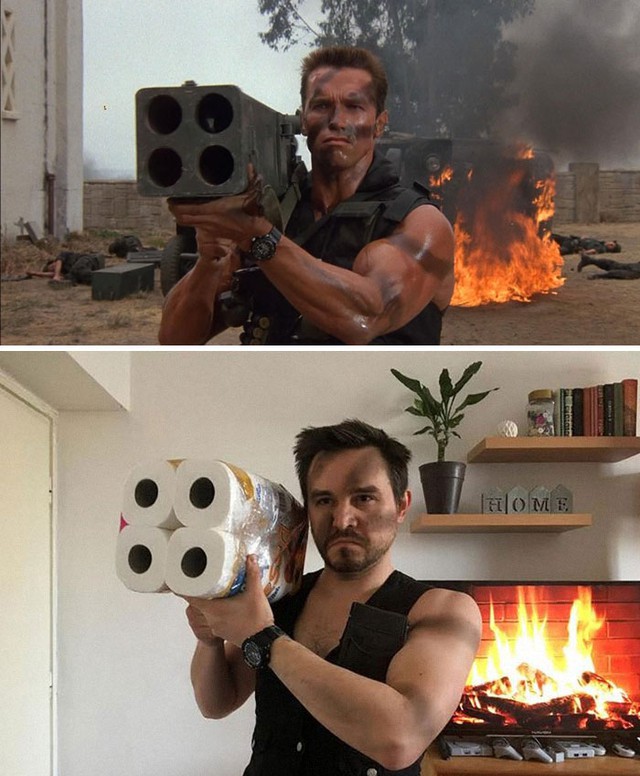 Thán phục cặp đôi cosplay lại các phân cảnh trong 20 bộ phim nổi tiếng giữa mùa cách ly - Ảnh 1.
