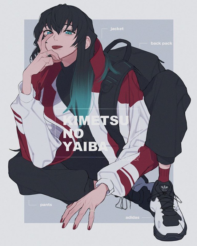 Lạ lẫm khi ngắm dàn nhân vật Kimetsu no Yaiba bất ngờ ăn mặc theo phong cách trẻ trung sành điệu - Ảnh 3.