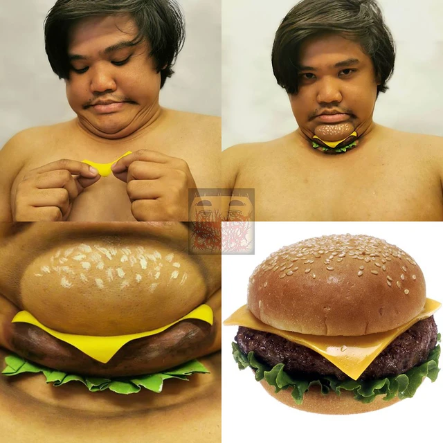 Nhức mắt với loạt ảnh hóa trang đồ ăn của thánh cosplay giá rẻ, nhìn chỉ muốn ói - Ảnh 1.