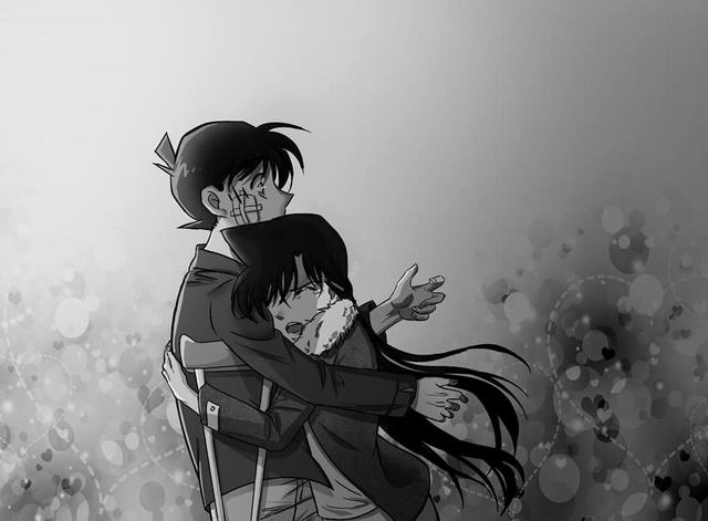 Thám tử lừng danh Conan: Ngắm loạt ảnh đen trắng mùi mẫn giữa Ran và Shinichi  - Ảnh 8.