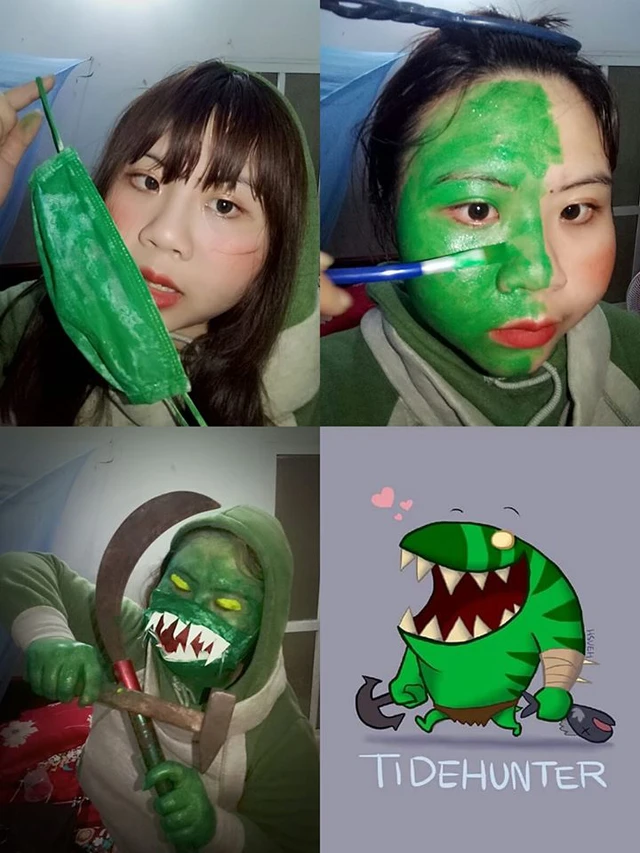 Chỉ cần lá và băng keo, nữ cosplayer gợi cảm khiến cộng đồng DOTA 2 Việt xịt máu mũi - Ảnh 9.