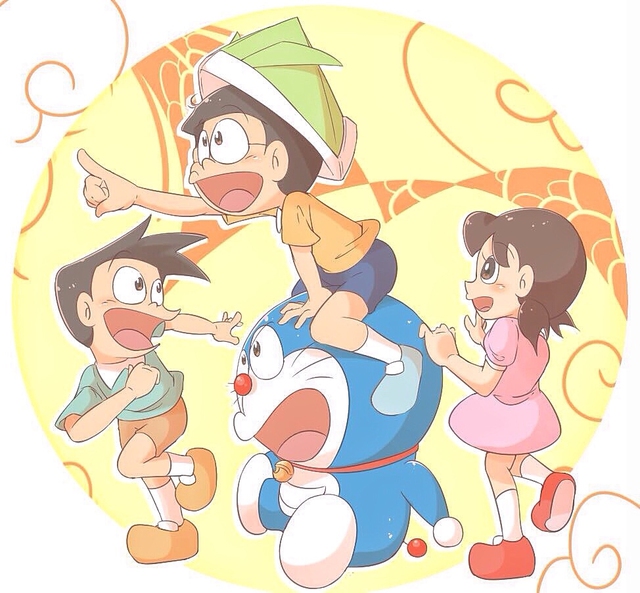 Loạt tranh Doraemon cùng bạn hữu cute hột me dành cho fan cứng của mèo máy - Ảnh 6.