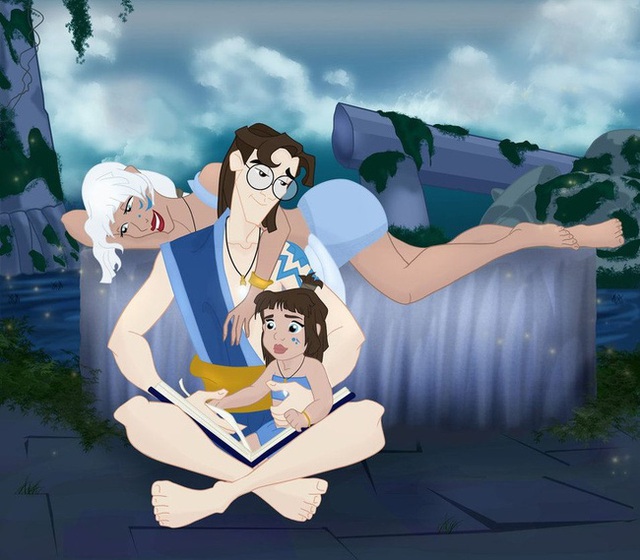 Bộ tranh Khi 18 cặp đôi nổi tiếng của Disney có con thu hút sự chú ý trên toàn thế giới - Ảnh 2.