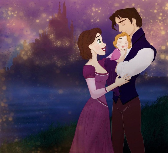 Bộ tranh Khi 18 cặp đôi nổi tiếng của Disney có con thu hút sự chú ý trên toàn thế giới - Ảnh 7.