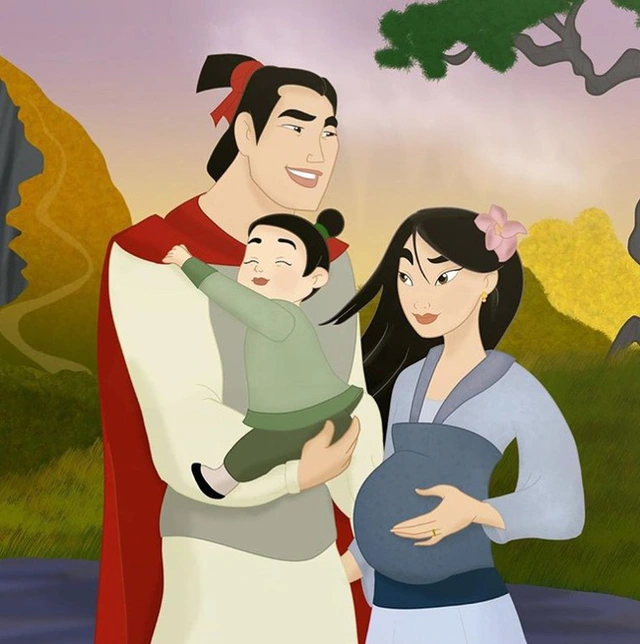 Bộ tranh Khi 18 cặp đôi nổi tiếng của Disney có con thu hút sự chú ý trên toàn thế giới - Ảnh 8.