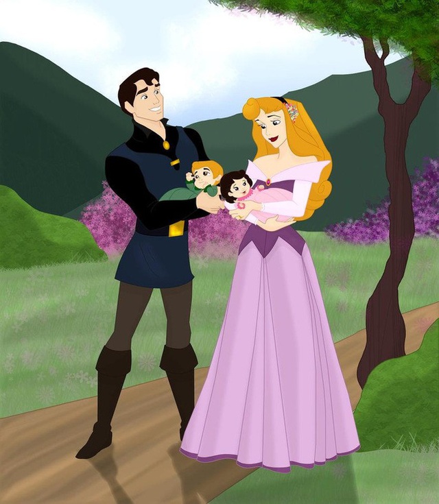 Bộ tranh Khi 18 cặp đôi nổi tiếng của Disney có con thu hút sự chú ý trên toàn thế giới - Ảnh 10.
